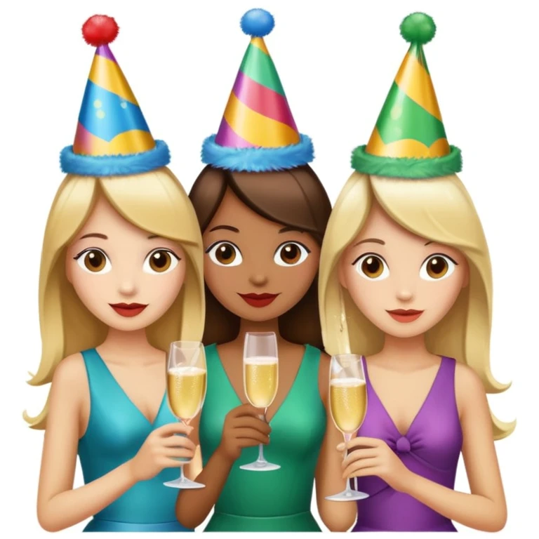 girls celebrating  emoji