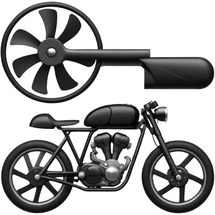 Fan and bike emoji