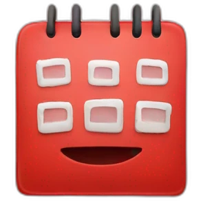 red calendar emoji