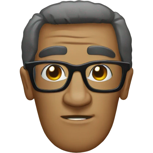 Easter island with nerd glasses emoji
