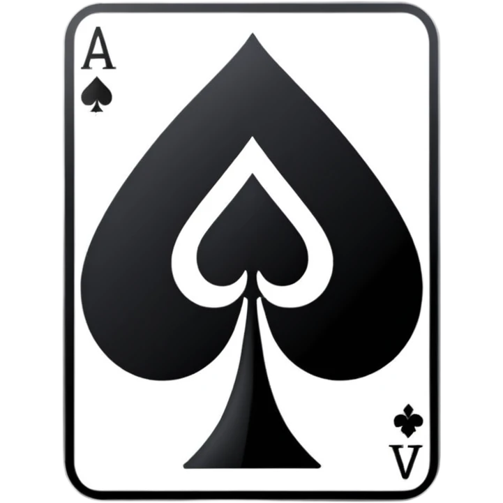 Cards suit of spades emoji