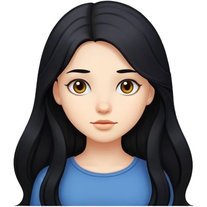 a girl with long black hair emoji