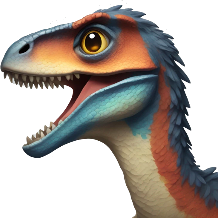 Colorful velociraptor  emoji