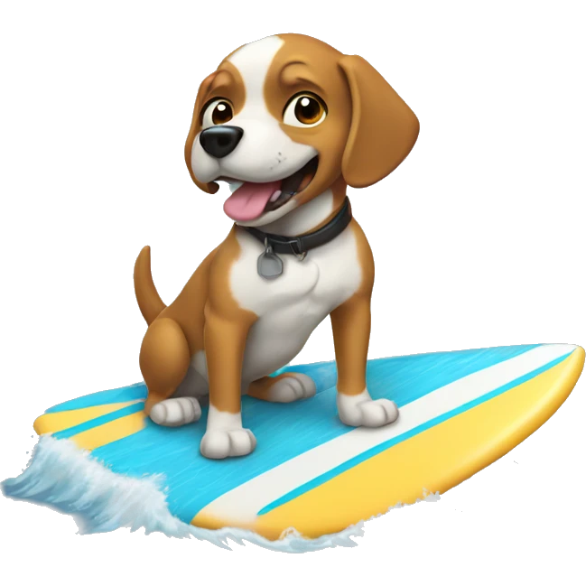 Dog surf  emoji