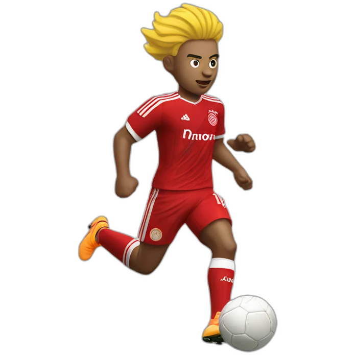 ajax player running yellow hair emoji