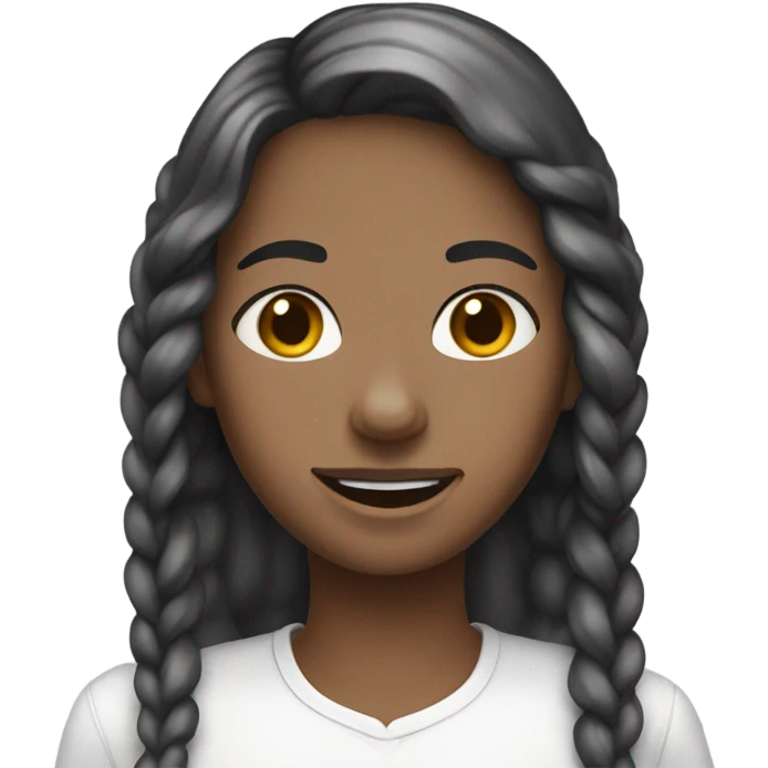 Girl with braces with white dressing in her face emoji