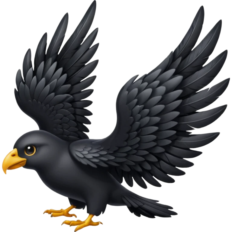 Black wing emoji
