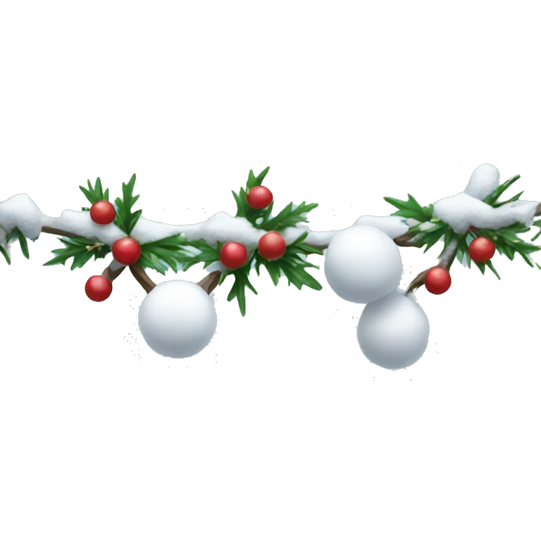 snow and garland emoji