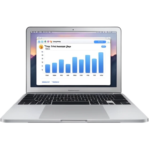 MacBook laptop with task management app open on screen emoji