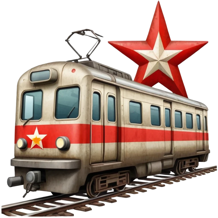 USSR metro train with red star emoji