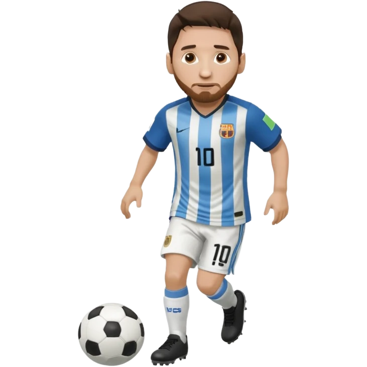 Lionel Messi dribbling emoji