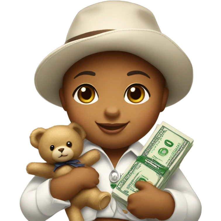ralph lauren girl bear with money  emoji