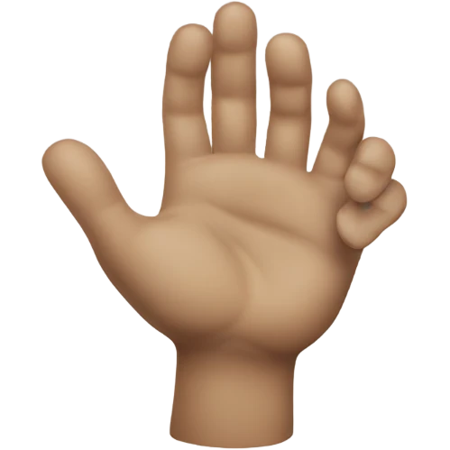 Caught hands up emoji