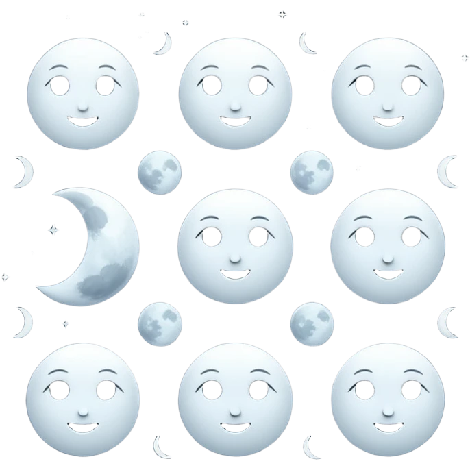 phases of the moon emoji