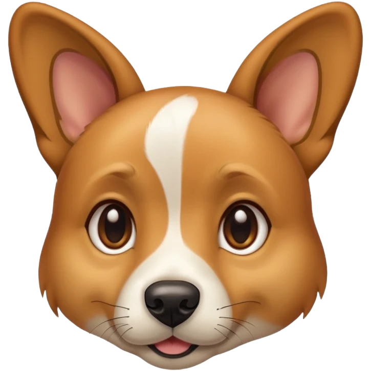 Vira lata caramelo claro pelo todo caramelo claro homogenio, de orelha em pé e pelo bem curto  emoji