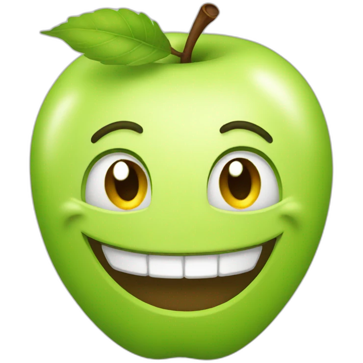 smirking apple emoji