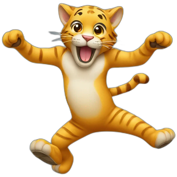 a big cat dancing emoji