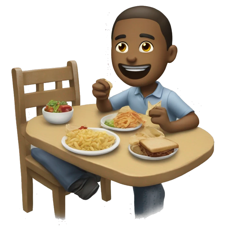 having lunch! emoji