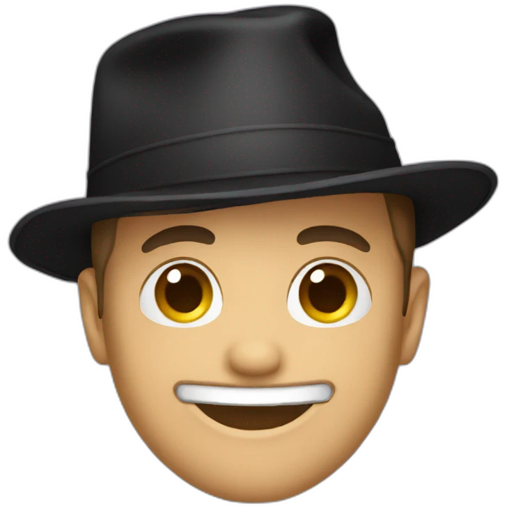 black hat only emoji