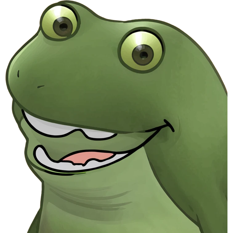 Laughing frog emoji