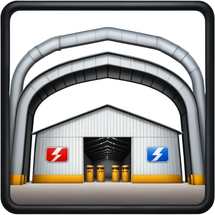 hangar, many fuel warehouse emoji