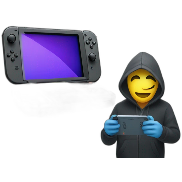 Hacker hold Nintendo Switch emoji