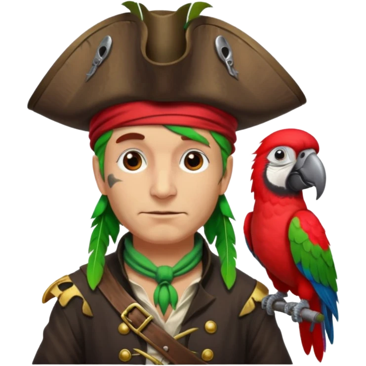 pirate and parrot emoji