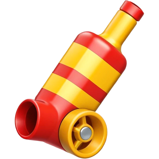 A create a whistlewith tvk image and colour with the colour first red and in center yellow and then red  emoji