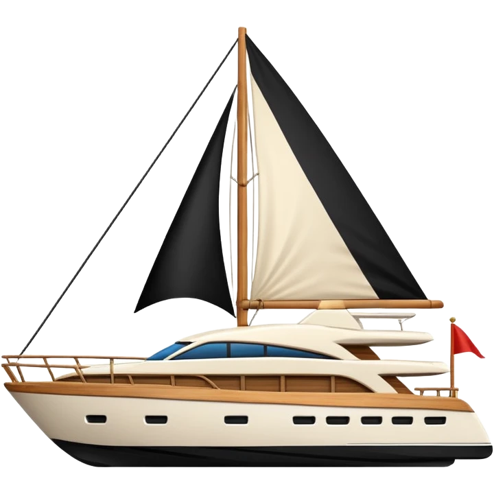 yacht with Egyptian small flag emoji