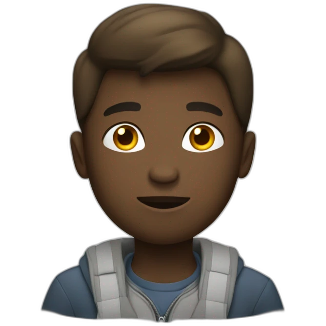 Un garçon qui insulte emoji