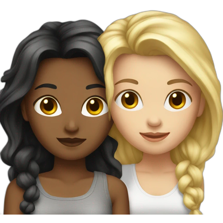 two-woman-best-friends-darkhair-blonde emoji
