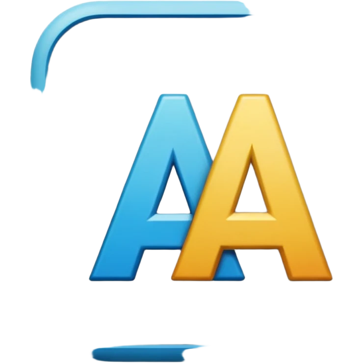 A square image of capital "A" next to capital "I" emoji
