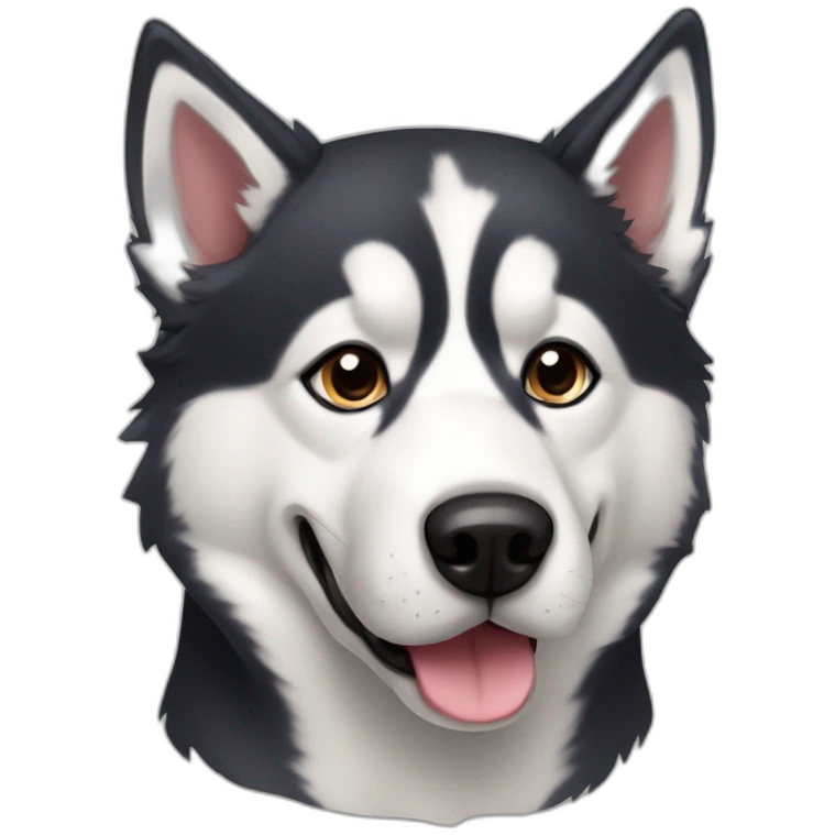 Chien husky, croisé border coller emoji