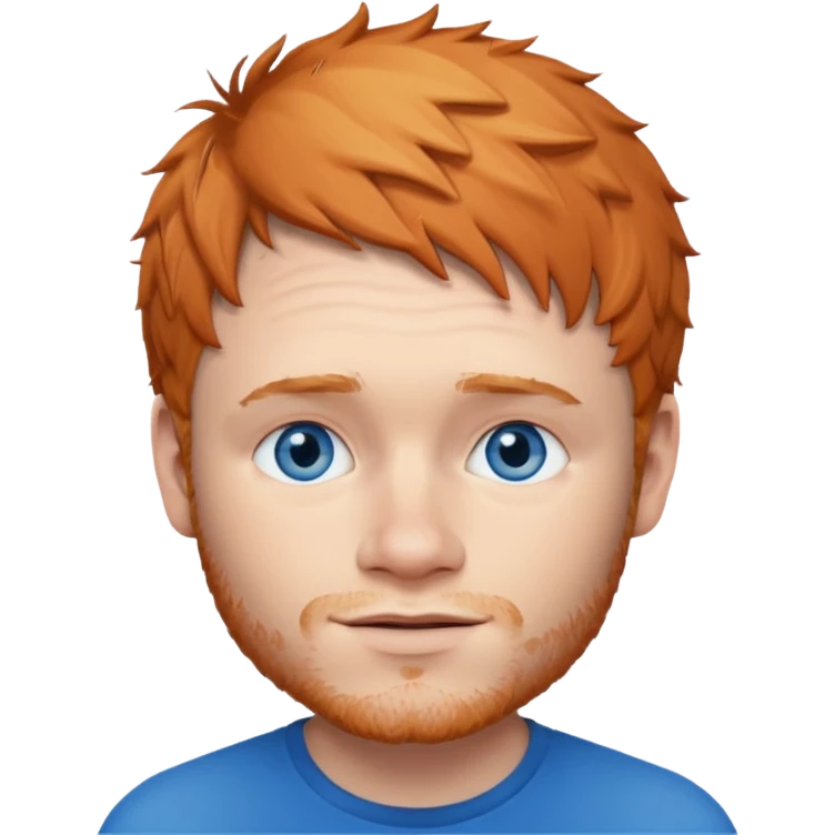 Ed Sheeran with blue eyes emoji