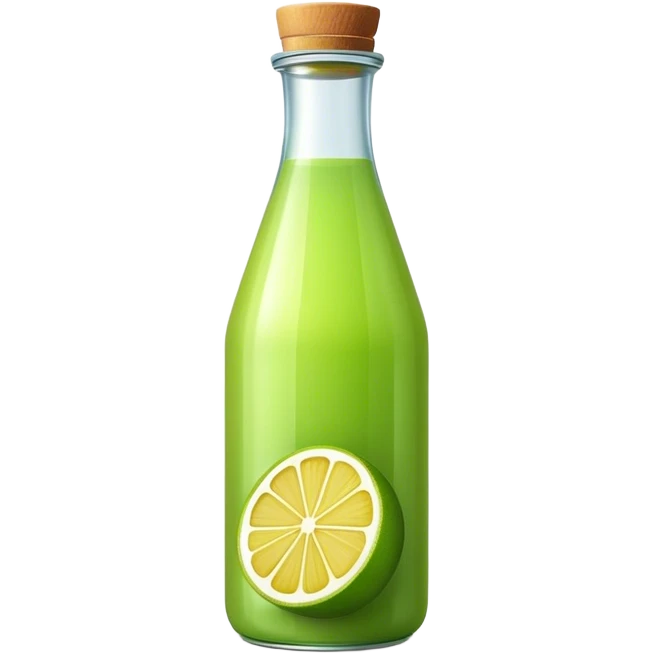 Bottled green lemon juice emoji