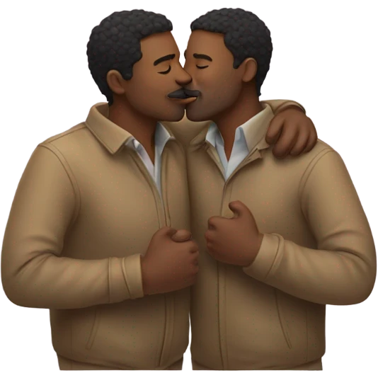 man and man kissing emoji