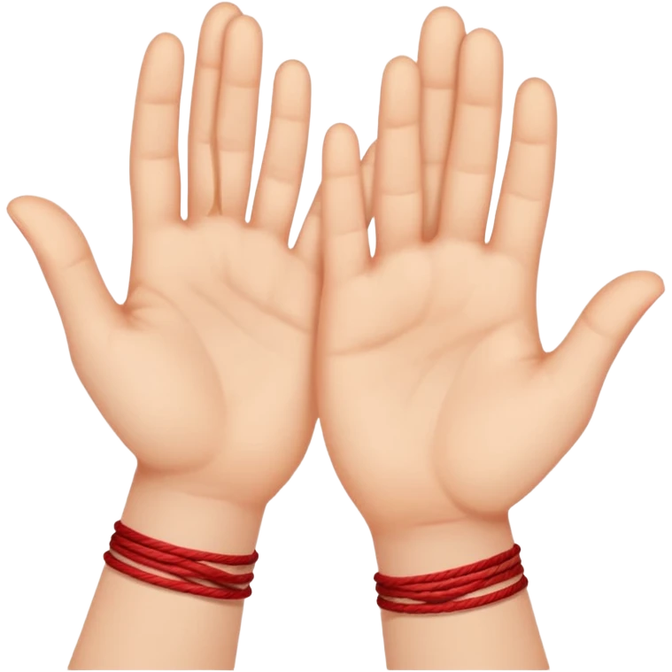Two hands connect with red thread in suzume  emoji