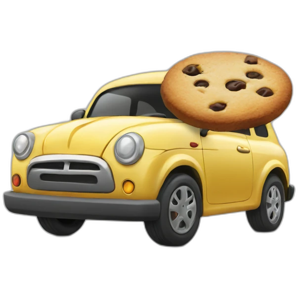 Calicot car eating à cookie emoji