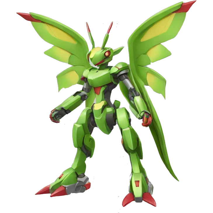 Mechanical Flygon-dragon-Medabot-Mecha full body emoji
