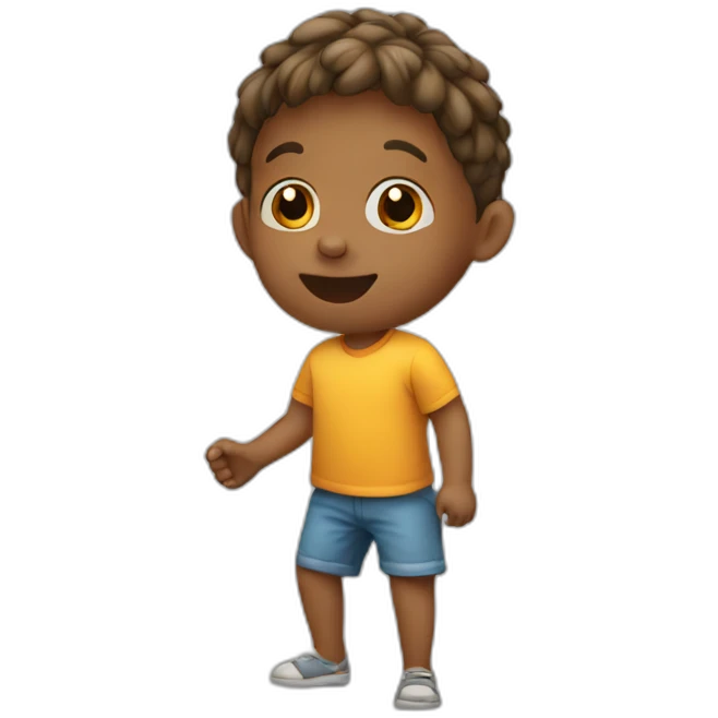 child playing emoji
