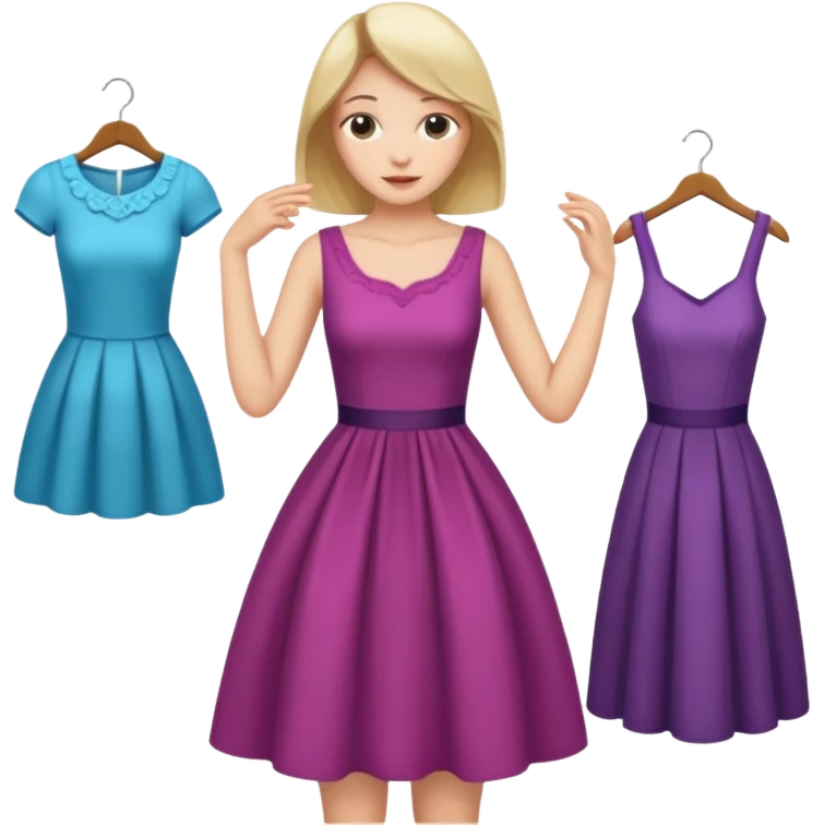 woman looking clothes emoji