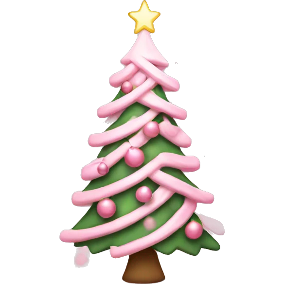 Light pink Christmas tree emoji