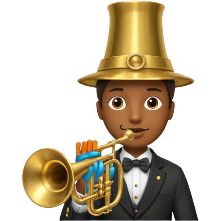 What it would look like if a trumpet and a human had a child emoji