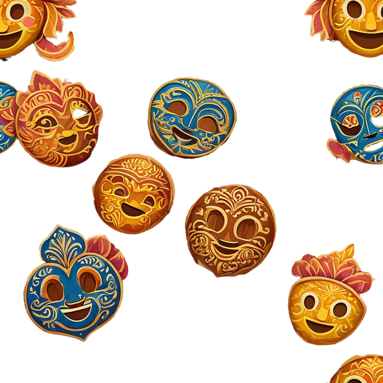 Cinematic Realistic Indonesian Batik Emoji, depicted as a richly patterned textile with intricate colorful designs, rendered with vivid textures and dynamic cultural lighting that captures its artistic heritage. emoji
