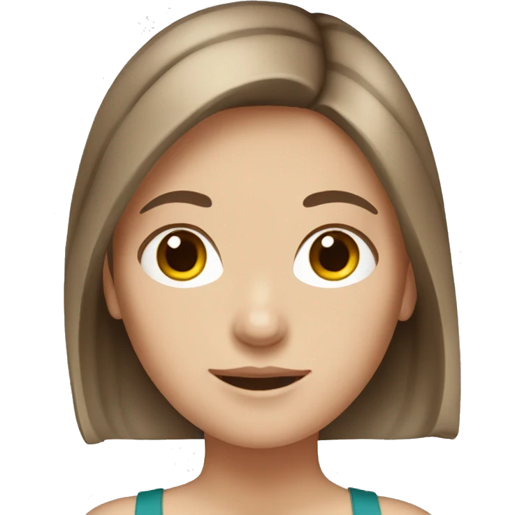 White girl with brown hair  emoji