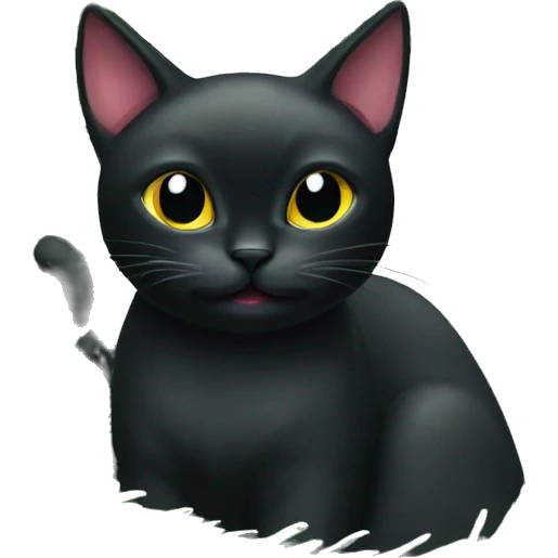 Black cat inside Christmas tree  emoji
