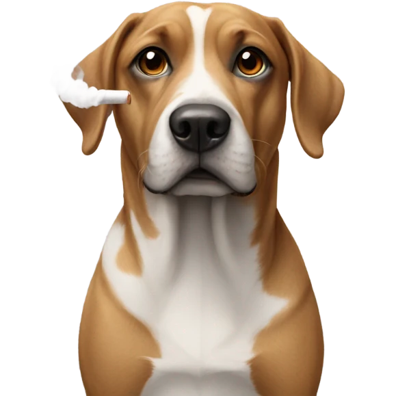 Dog smoke emoji
