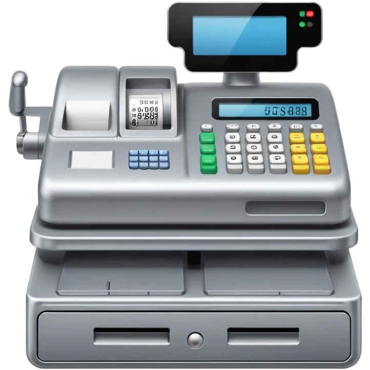 retail cash register with display and buttons emoji