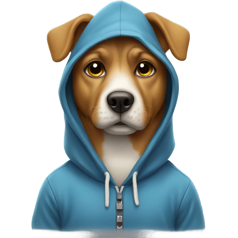 dog wearinj a hudi emoji