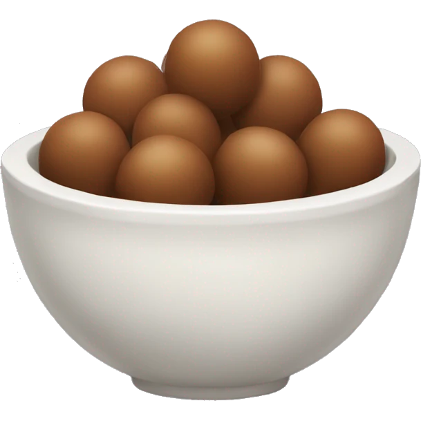 bowl with bitterballen emoji